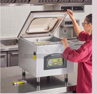 ARY VacMaster VP320 vacuum packaging machine, 16" seal bar, premium condition, UL listed, tested operational, visible display.
