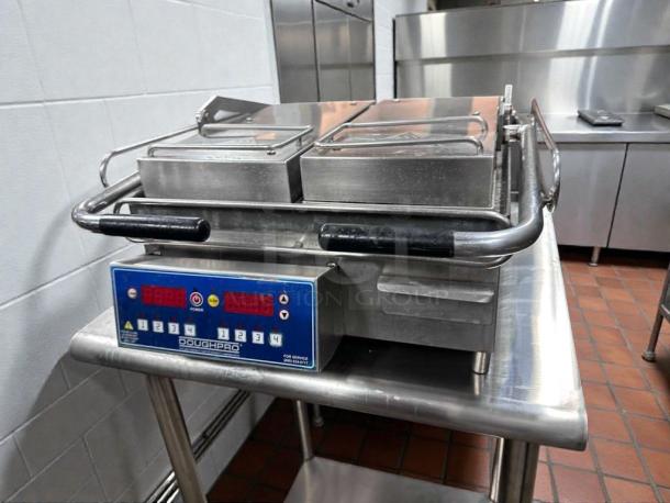 Immaculate DoughPro double-sided contact grill with programmable digital controls, NSF & UL listed, model DP-L-GRILL-0485.