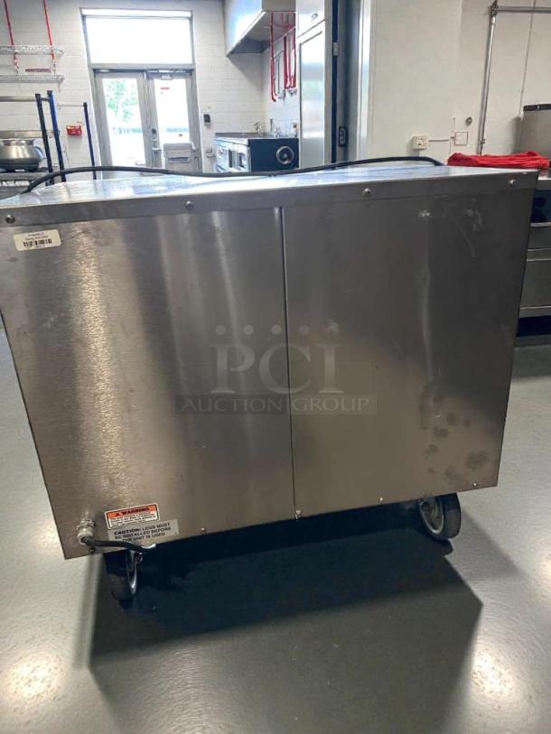 Stainless steel WITCO commercial drawer warmer, double drawer, on casters. NSF listed, top-tier condition, fully tested. Model WIT-M-WARM-0489.