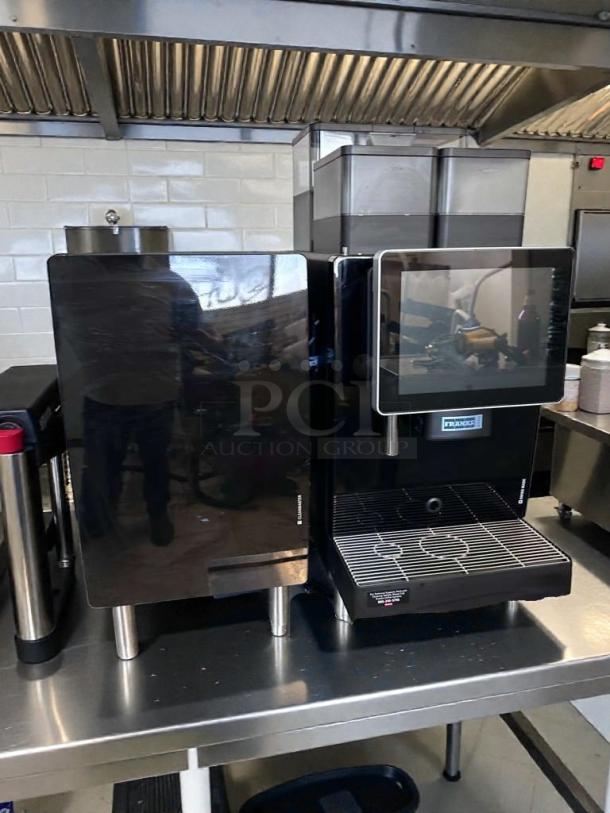 Brand new Franke A1000 FCS4050 commercial coffee machine. Automatic espresso and hot beverages, UL/NSF listed, sleek design.