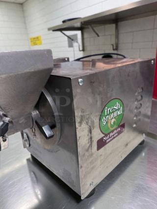 Olde Tyme PN2 commercial nut butter grinder, outstanding condition, UL listed, fully tested, with "fresh ground" label.