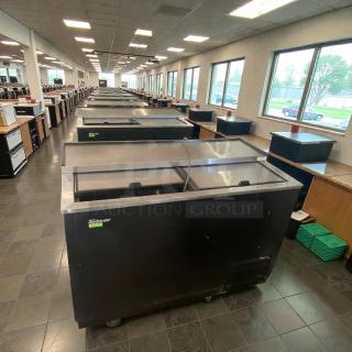 Turbo Air TBC-50SB-N6 bottle cooler, high-grade condition, 115V, single phase, fully tested, black exterior.