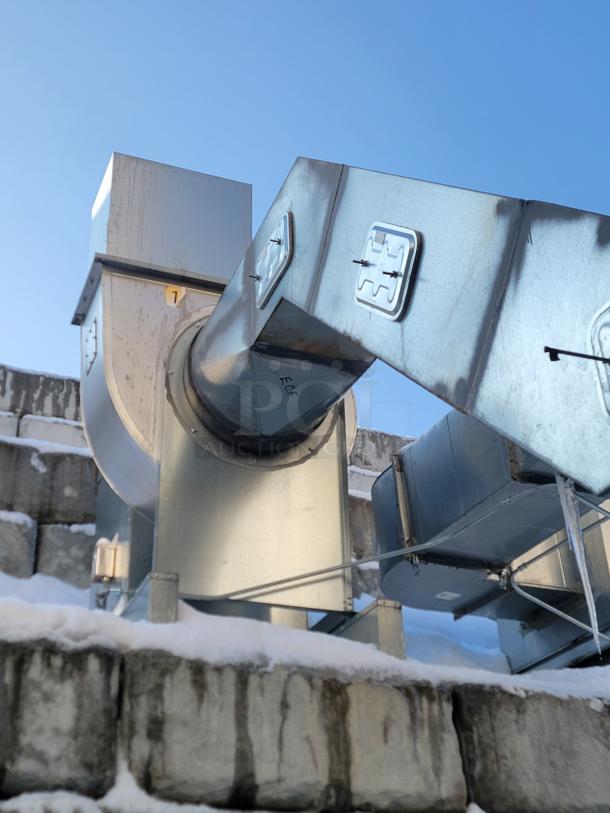 16-foot Econ-Air commercial kitchen exhaust hood system, model 5424 - EX2, stainless steel, professional-grade ventilation.