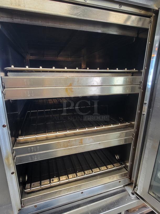 Alto-Shaam Vector Series oven model VMC-H3H, three independent chambers, stainless steel, excellent condition.