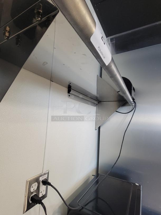 KCS WS-1872 stainless steel wall shelf, 6ft, with mounting brackets. NSF certified. Includes bonus containers and organizers.