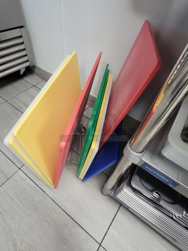 Sapphire Professional 9' Stainless Workstation with cutting boards and kitchen tools. Features built-in drawers, double-decker undershelf.