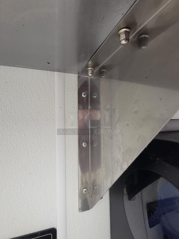 Sapphire SS-Series 9' stainless steel wall shelf, commercial-grade, NSF certified, easy-to-clean surface, sturdy brackets.