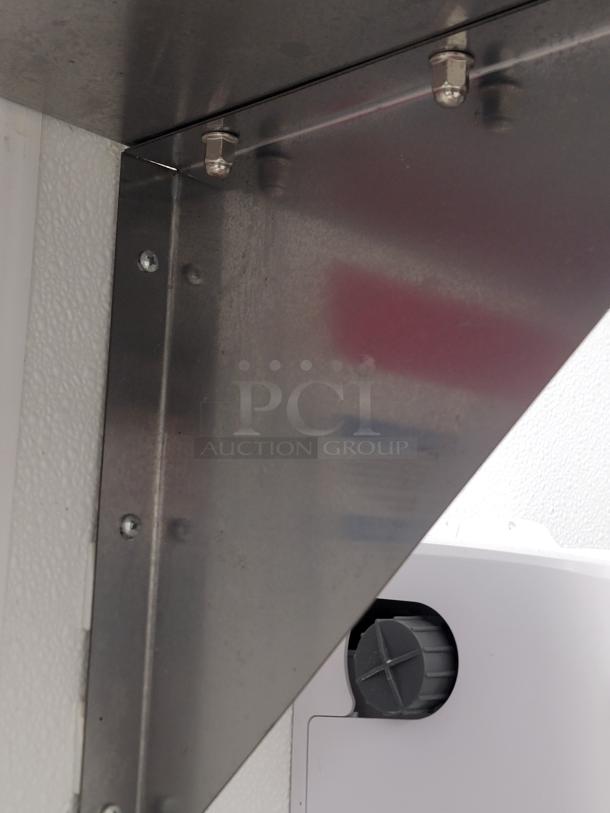 KCS WSSL-24X 4' stainless steel wall shelf, NSF-certified, with mounting hardware. Ideal for commercial or home kitchens.