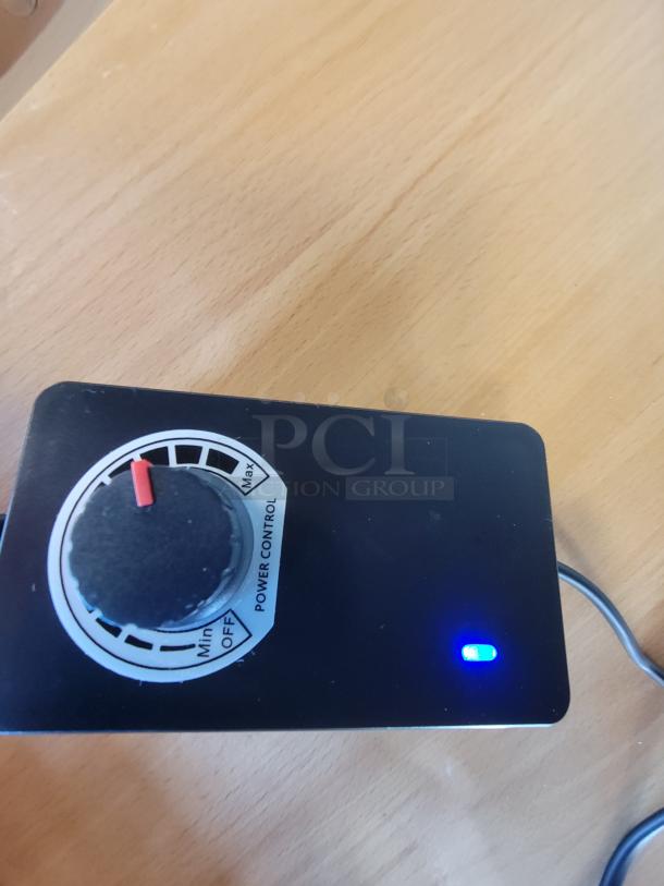 Dimmer control knob for Bumbu Rum Co. LED Neon Sign with power settings marked from "Off" to "Max."