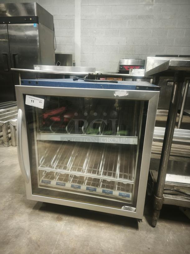 Minus Forty Merchandising Glass Door Countertop Freezer, model 07-csgf-x1-frc2, stainless steel, glass door, good condition.