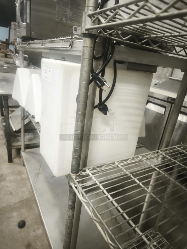 Car Top Lighted Sign – Model 3 Large in good condition. Features a durable white casing with visible power cord.