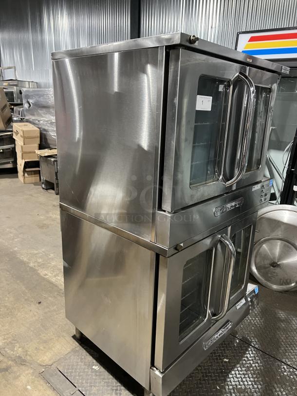 Southbend SilverStar SL-Series double stacked convection oven, stainless steel, thermostatic controls, Model SLES20SC.