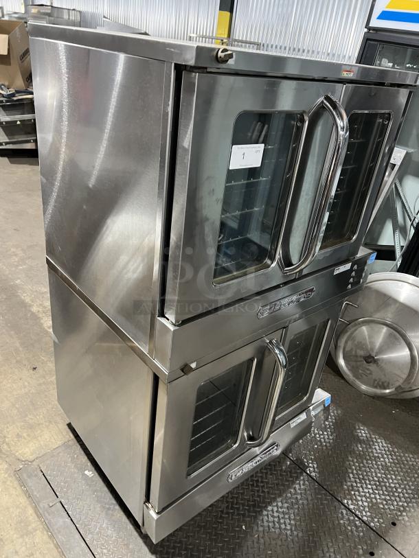 Southbend SilverStar SL-Series double stacked convection oven, stainless steel, Energy Star certified, model SLES20SC.