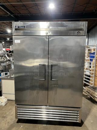 True Commercial Stainless Steel 2-Door Reach-In Refrigerator, Model T-49, Energy Star Certified, on Casters, SN: 6879788.