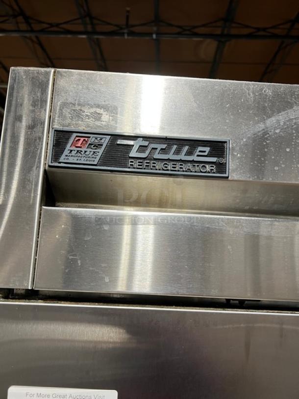 True T-49 Commercial Stainless Steel 2-Door Refrigerator, Energy Star, Poly Coated Racks, on casters, SN: 6879788.