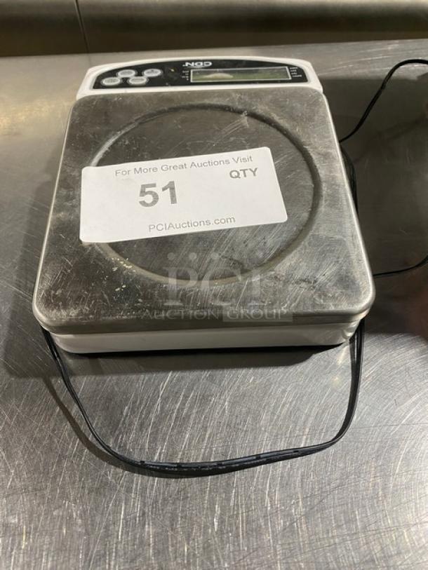 CDN Commercial 22 lb. Digital Weight Scale, Model SD2206. Visible surface wear, includes label with auction lot number 51.