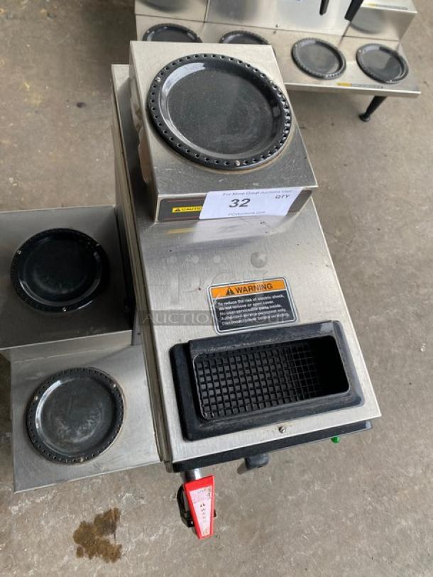 Bunn CWTF35 commercial coffee brewer with 4 warmer plates, hot water dispenser, heavy duty brew basket, SN: CWTF376023.