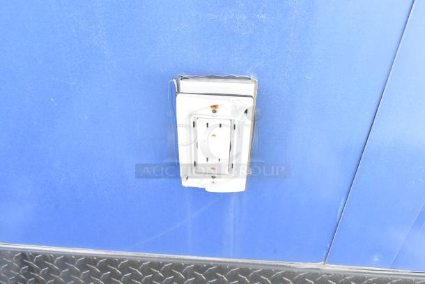 Southern Dimensions shell food trailer with exterior electrical outlet, ready for equipment. Features Sub Zero insulation panels.