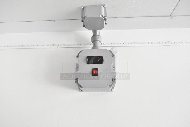 Control panel inside Southern Dimensions Shell Food Trailer, ready to be outfitted, featuring switches and wiring.
