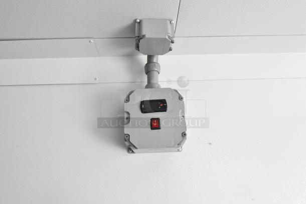 Electrical box inside Southern Dimensions Shell food trailer. Ready for customization with Kenmore freezer, insulation panels.