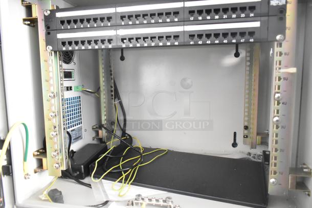 Southern Dimensions shell food trailer interior showing wiring infrastructure, ready for appliance outfitting.