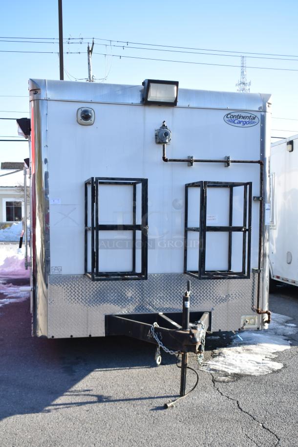 ATX 28' cold food trailer, unbranded, commercial equipment, Arctic Air units, grease hood, suppression system, clear title.