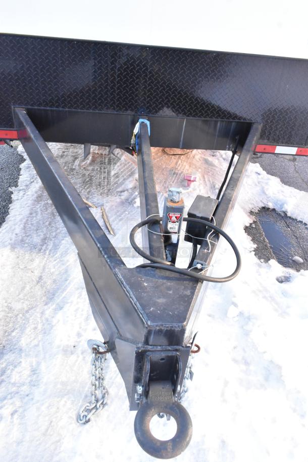 Trailer hitch of unbranded 2021 cold food & beverage retail trailer. Ready to use, includes commercial-grade equipment.