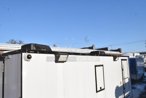 Unbranded fully outfitted cold food and beverage trailer, commercial-grade equipment, ready for use, sold with clear title.