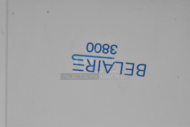 Unbranded retail trailer tag reading "BELAIR 3800." Suitable for a cold food and beverage setup.