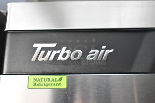 Turbo Air cooler with "Natural Refrigerant" label, part of a fully equipped cold food and beverage trailer.