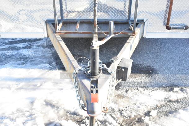 Titanium Cargo 28' food trailer hitch view, ready for outfitting, with security system. Brand new, sold with clear title.