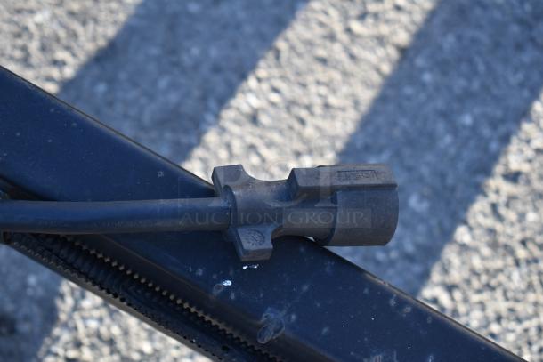 Trailer hitch detail of a Nationwide 24' shell food trailer, ready for outfitting, new in 2021. Clear title available.