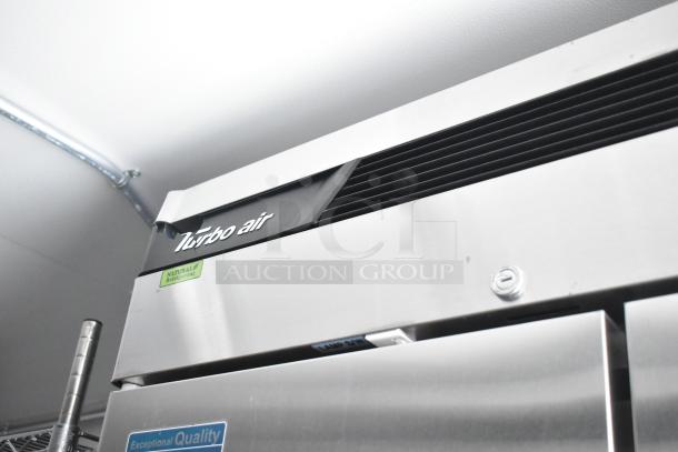 Turbo Air cooler prominently displayed in a modern, fully outfitted 2021 trailer, ideal for cold food or beverage service.