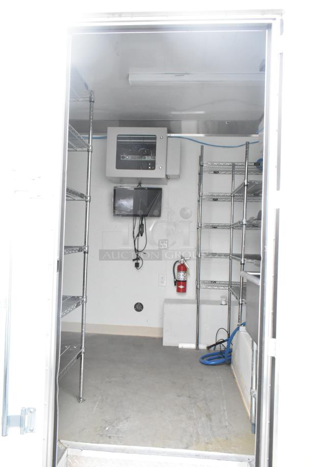 Brand new 2021 Nationwide 24' shell food trailer with Gree AC, sinks, shelving, and infrastructure. Ready for custom build.