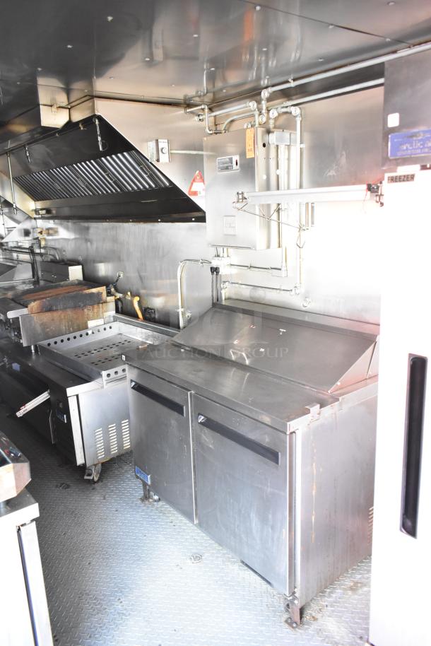 2020 Continental Cargo 8.5'x28' mobile kitchen trailer, stainless steel appliances, hood system, HVAC, in excellent condition.