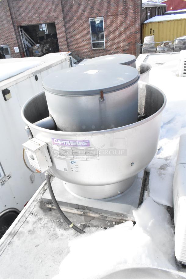 CaptiveAire exhaust fan on mobile kitchen trailer, part of 2020 Continental Cargo 8.5' x 28' enclosed unit.
