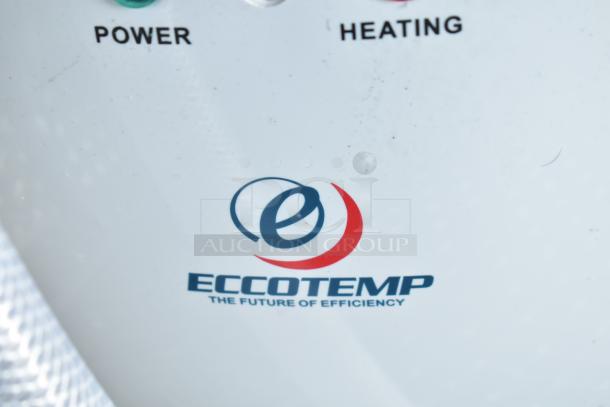 Logo showing "Eccotemp: The Future of Efficiency" with indicators for "Power" and "Heating".