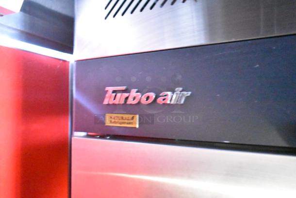 Turbo Air refrigeration unit with Natural Refrigerant label in a Rock Solid Cargo fast food trailer, new in 2022.
