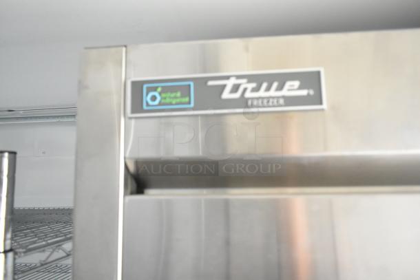 True freezer inside Southern Dimensions 24' cold food trailer. Visible label reads "True Freezer." New, commercial-grade.