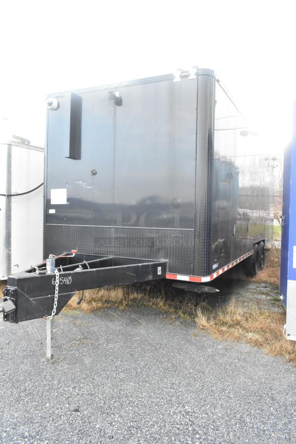Southern Dimensions 24' cold food & beverage trailer, black exterior, equipped with Norlake coolers, Turbo Air freezers.