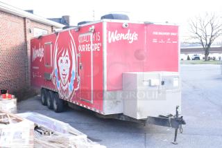 2021 28' Fully Equipped Wendy's Mobile Kitchen Trailer - Henny Penny EEE-153 3-Bay Gas Fryer, Taylor L810-23 3-Platen Electric Clamshell Grill, Taylor 359-33 Milkshake Machine, CaptiveAire Hood w/ MARS Air Door, 8 Refrigeration Units (Liebherr, True, Turbo Air, Motak), H&K French Fry Freezer, Metro C5 Holding, 3-Phase Electric, Full Plumbing - Triple Axle - Sold w/ Clear Title! All Equipment Tested and Working! - Item #1235066