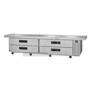 BRAND NEW 2026 Hoshizaki CR110A Commercial 4 Drawer Chef Base, 115 Volts, 1 Phase, stainless steel finish.