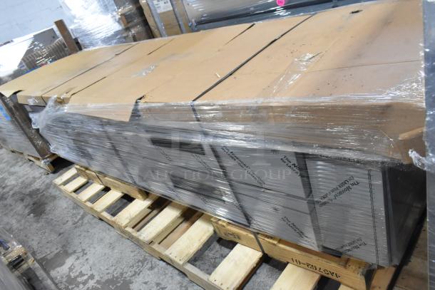 Brand new 2026 Hoshizaki CR110A 4 Drawer Chef Base in packaging, 115 Volts, 1 Phase, on a pallet, ready for shipping.