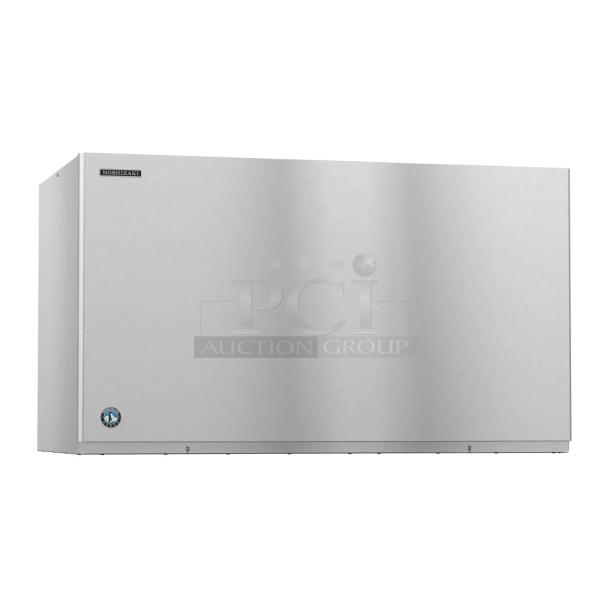 Brand new Hoshizaki KM-1601SWJ commercial ice machine head, 1660 lb/24 hr, crescent cube, 208-230V, 1 phase.