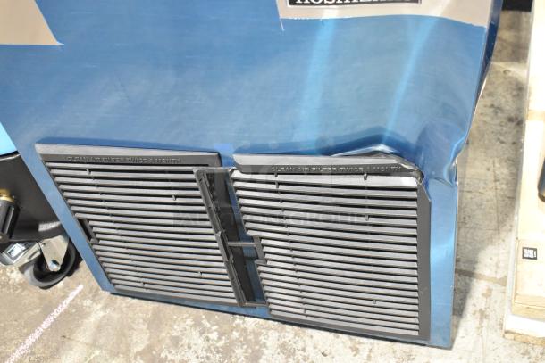 Brand new 2025 Hoshizaki F-1002MAJ-C nugget ice machine, 890 lb/day, 115V, 1 phase, showing air filter panel.