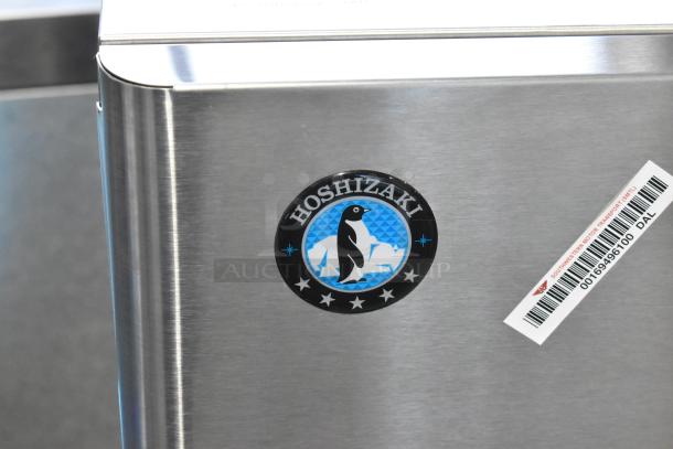 Brand new Hoshizaki DCM-500BAH-OS countertop water and nugget ice dispenser, 40 lb storage, logo visible.