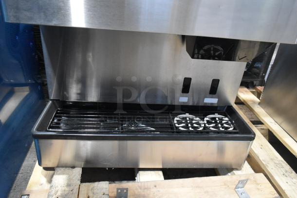 Brand new 2026 Hoshizaki DCM-500BAH-OS countertop water and nugget ice dispenser, 40 lb storage, stainless steel.