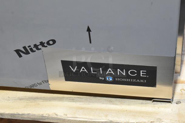 Brand new Hoshizaki VUR48A Valiance 2-door undercounter cooler, 115V, 1 phase, features visible logo and markings.