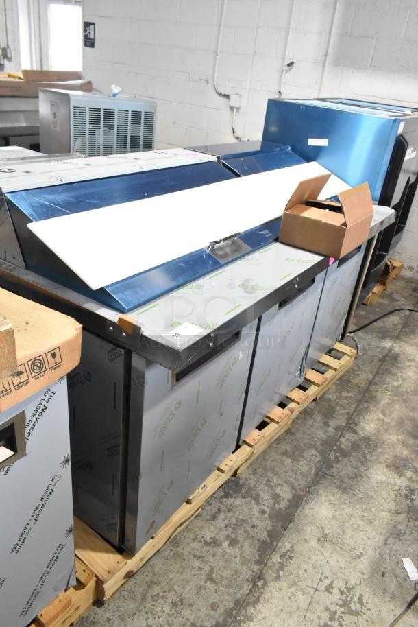 BRAND NEW 2026 Hoshizaki SR72B-30M commercial prep table. Mega top, 115V, 1 phase. Protective wrap intact, pristine condition.