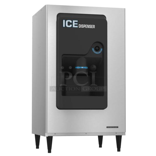 Brand new 2025 Hoshizaki DB-200H ice dispenser, 200 lb storage, bucket fill, 115V, 1 phase, sleek stainless steel finish.